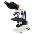 Biologický binokulární mikroskop 40-800x (kondenzorová čočka, mikro a makro posuv, křížový stolek, LED světlo)